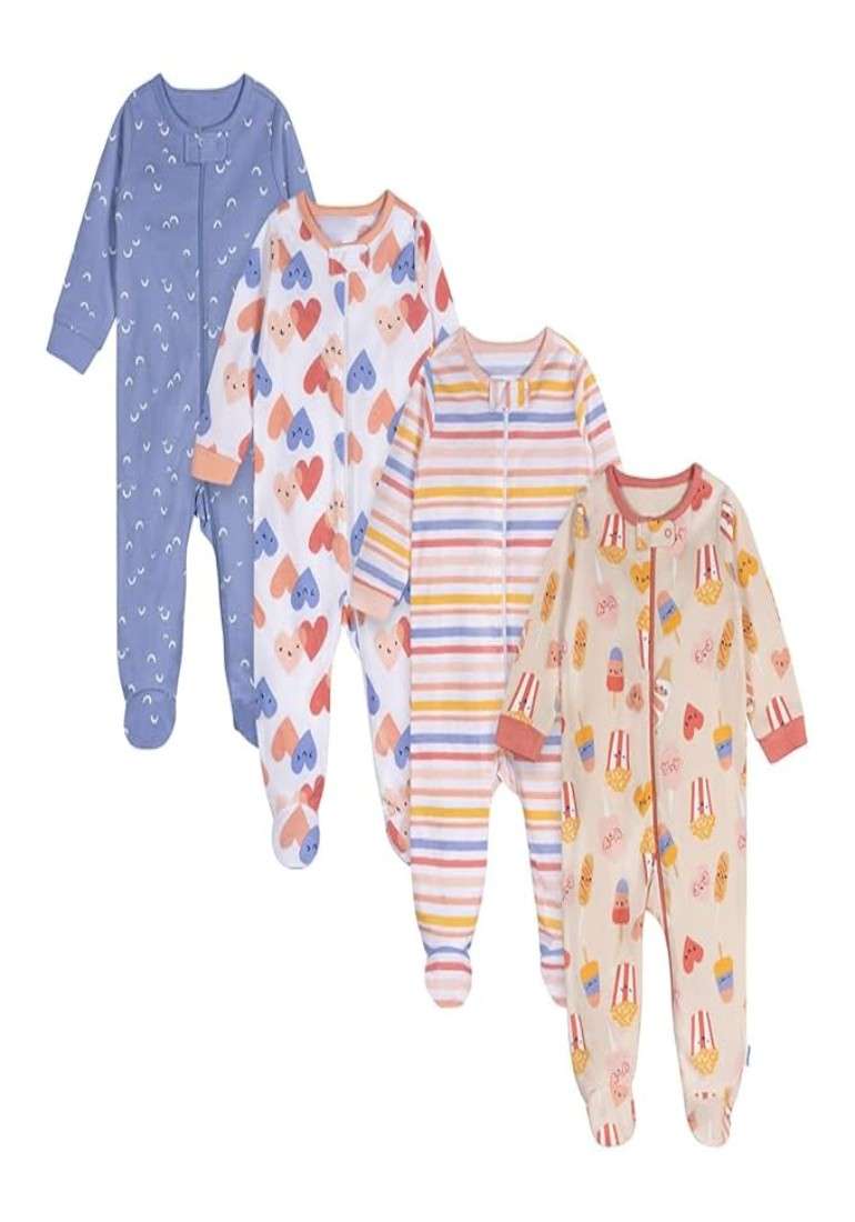 ONESIES BRAND BABY BOYS 4-PACK N PLAY FOOTIES AND TODDLER SLEEPERS